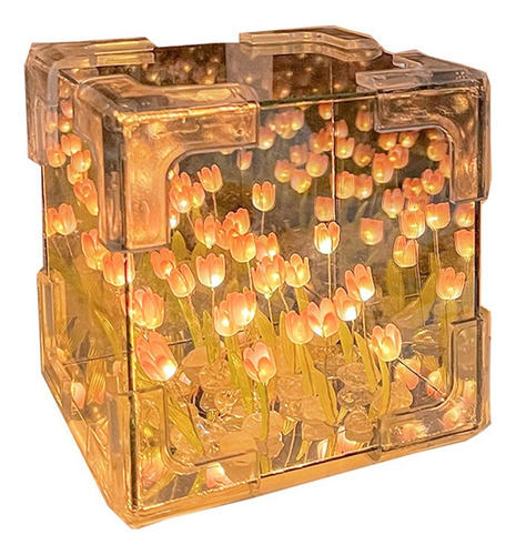 Diy Lámpara Noche De Tulipanes Con Espejo 96332