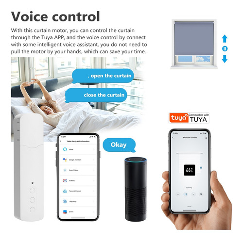 Wifi Motor Inteligente Para Cortinas Eléctricas Control App