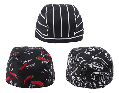 3 Gorros De Chef, Pañuelo Para