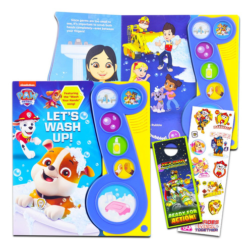 Paw Patrol Bath Book Para Niños Pequeños 1-3 | Bundle With P