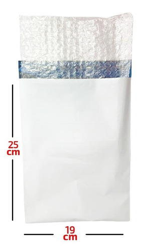 Envelope Segurança C/ Plástico Bolha 19x25 100 Un Saco Bolha Branco