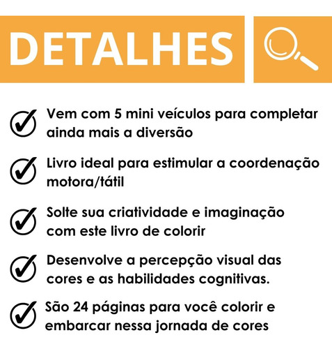 Meu Kit Livro De Colorir C/ 5 Mini Carrinhos - Todolivro