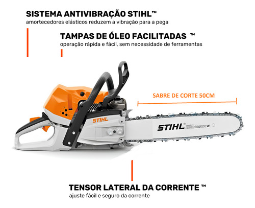 Motosserra A Gasolina 3,5cv Sabre 50cm Ms 363 Stihl Original