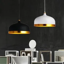 Comprar Pack 2 Lámparas Colgantes De Techo Negro Y Blanco E27 Barra