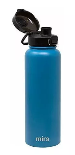 MIRA - Botella de agua deportiva de acero inoxidable con aislante, termo de  metal que mantiene el frío durante 24 horas y el calor durante 12 horas