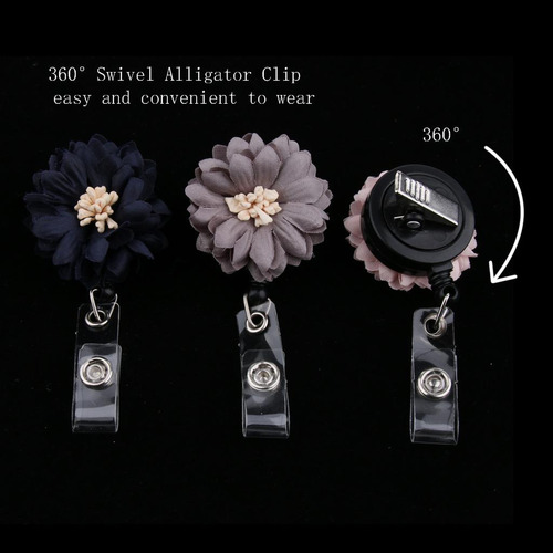 Sostenedor De Insignia Retractable De 6 Piezas Con Clip De