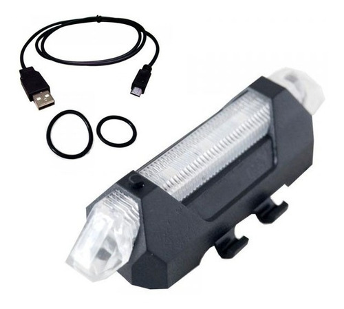 Luz Linterna Recargable Usb Led Bicicleta Delantera O Traser