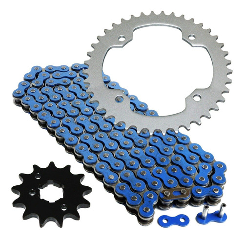 Caltric Kit Cadena Transmision Azul Piñon Para Yamaha 350