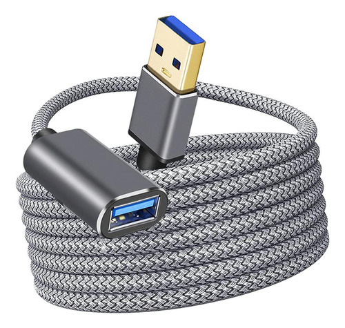 2 Cable De Extensión Usb 3.0 Macho A Hembra Nylon 0,5 M