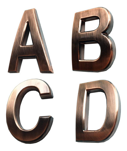 4 Pegatinas De Letras De Casa Abcd, 2-3/4 Pulgadas Alfa...