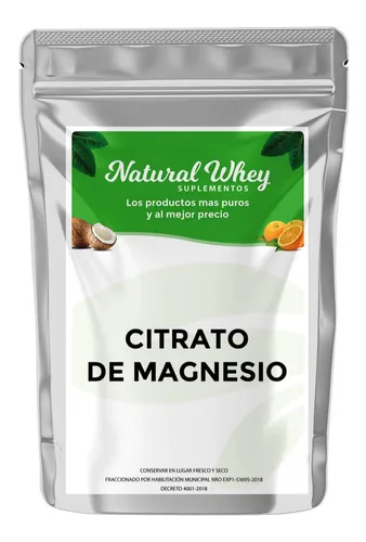 Citrato Magnesio Natural Whey Suplementos 1kg Polvo Vegano
