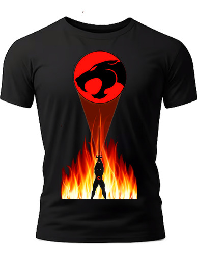 Playera Negra Thundercats Señal. Casual