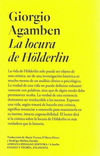 Locura De Holderlin - Giorgio Agamben - Hidalgo - Libro
