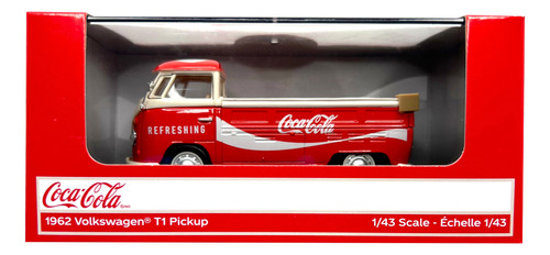 Combi Pickup T1 1962 Volkswagen Roja Coca Cola Escala 1:43 