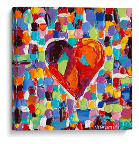 Canvas Lab Cuadro Heart Mosaic Heart Iii 70x70