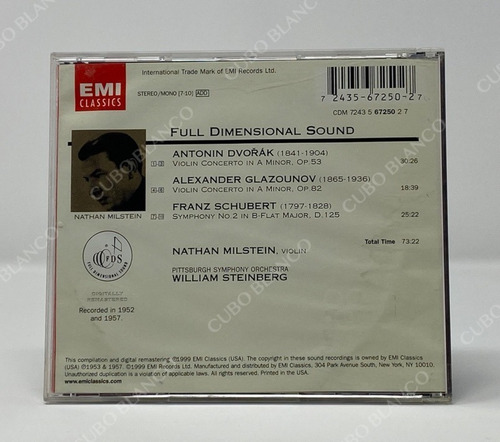 Dvorák, Schubert - Violin Concerto Symphony No 2 Cd (Usado)
