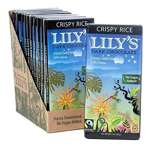 Arroz Crujiente De Chocolate Oscuro Bar De Dulces De Lily | 