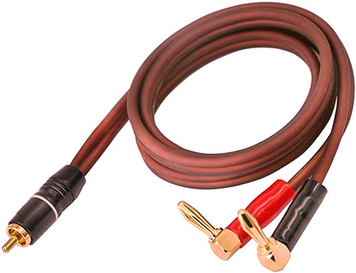 Cable De Conector Dual Banana A Cable De Altavoz Rca, 1 M