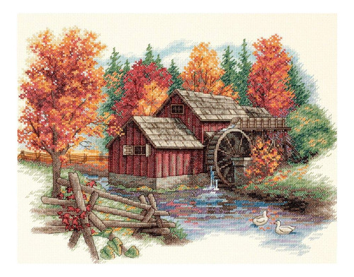 Dimensions Kit Punto Cruz Contado Glory Of Autumn 14 X 11 