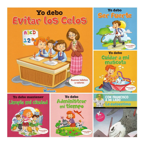 Libros Infantiles - Buenos Hábitos Y Valores. Paquete Con 6.