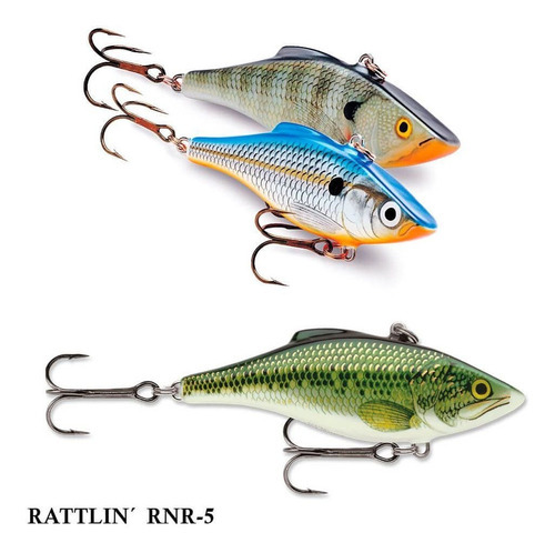 Rattlin Rattlin Rnr-5 de Isca Rapala, 5 cm, 11 g, color tucunaré dorado, color Rnr-5, Ft Firetiger
