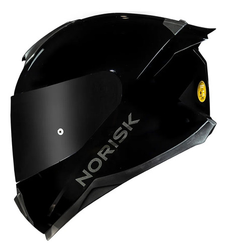 Capacete Norisk Razor Preto + Viseira Fumê + Spoiler