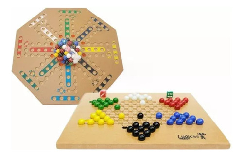 Juego De Mesa No Te Enojes Hua-hu 8 Jugadores Con Damas
