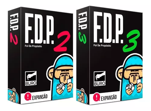 Jogo Fdp Foi De Propósito + Expansão 2 3 4 Todos Cartas Kit