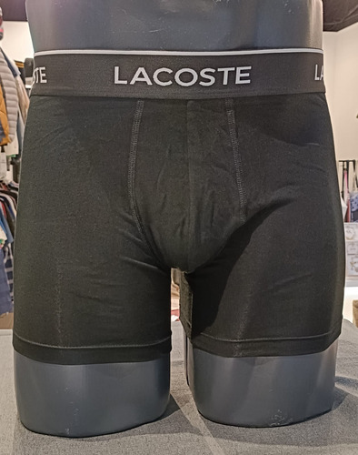 Boxer Lacoste 3 Pzs. Mod. 6h3420-51 Negro, Gris, Blanco