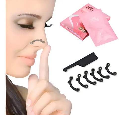 Corrector Nasal, 3 Pares (1 Caja, 1 M, 1 L), Color Negro