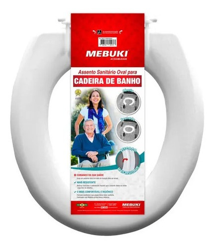 Assento Para Cadeira De Banho Oval Fechado Mebuki