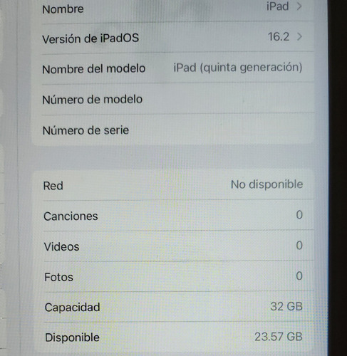 iPad 5a Generación 32 Gb (Usado)