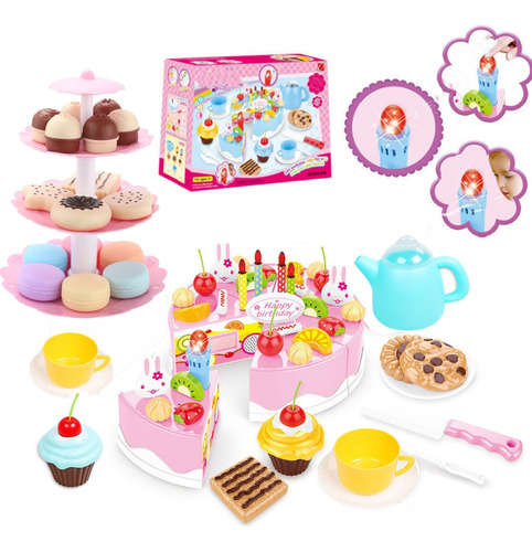 Kit De Juguetes Para Tartas De Cumpleaños Para Niños, Té De