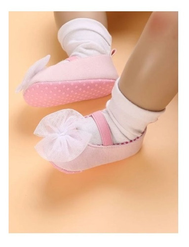 Zapatos Para Bebe Color Rosa Con Moño