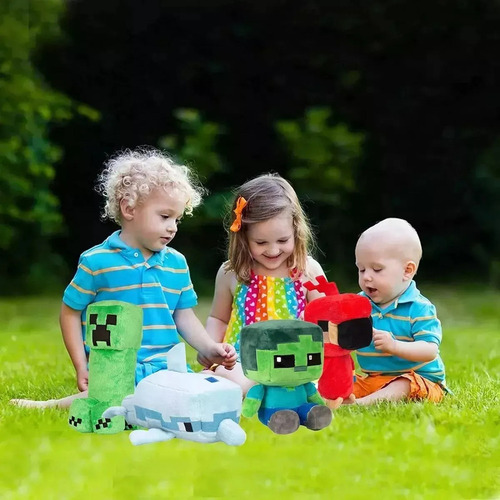 Juego De Peluche Minecraft De 2 Piezas, Regalo Para Niños