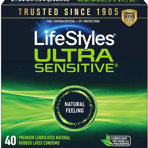 Condones Lifestyles Ultra Sensitive Preservativos 40pz