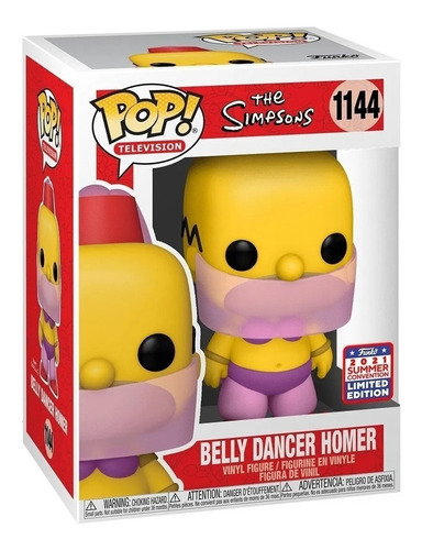 Boneco Funko Pop Belly Dancer Homer 1144 Funkon 2021