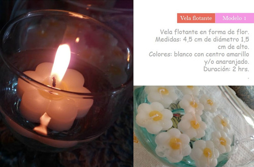 Imagen 6 de 7 de 24 Velas Flotantes Y/o Decorativas Flores