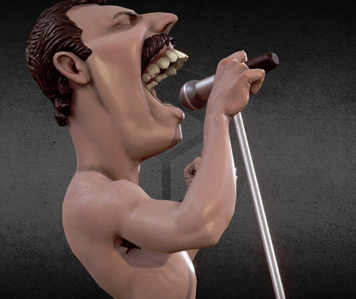Imagen 2 de 4 de Figura Freddy Mercury Archivo Stl Para Impresion 3d