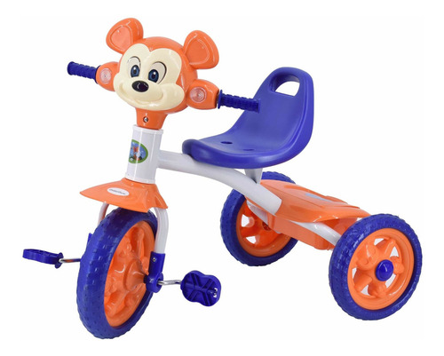 Triciclo Para Bebe Niños Con Sonido Macilux Color Azul Con Naranja