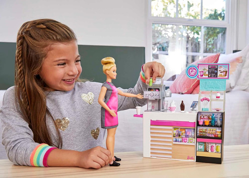 Muñeca Barbie You Can Be Anything, Juego De Cafetería Con Mu