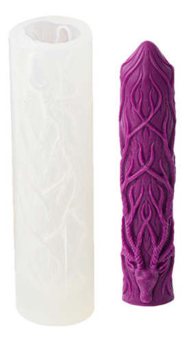 Molde De Silicona De Cilindro Molde De Jabón Para Velas Con
