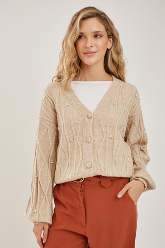 Cardigan Detalle Perlas Rimmel