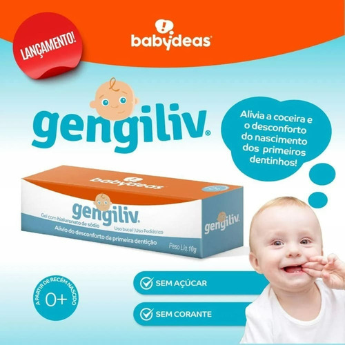 Gengiliv Pomada Alívio Desconforto Dentição Bebês Babydeas