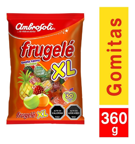 Dulces Frugelé Xl, Ambrosoli - Bolsa De 30 Unidades 360gr