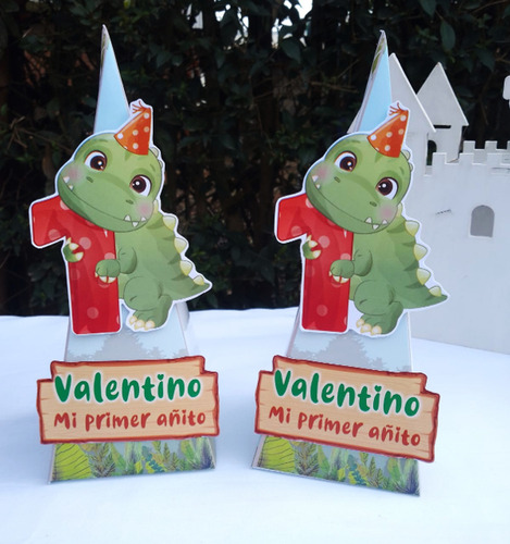 Centros De Mesas Y Piramides Dino Bebe Cumpleaños Adorno