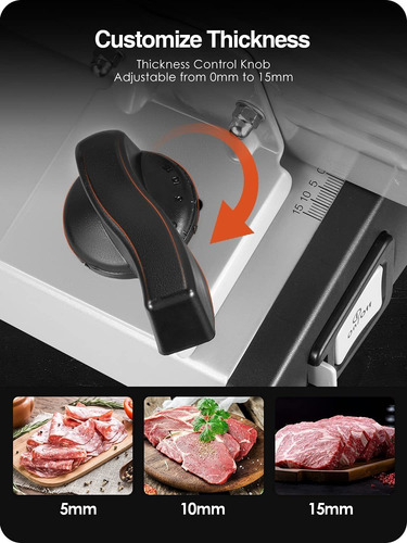 Meat Slicer Electric Deli Food Slicer With Removable 7.5 Aa