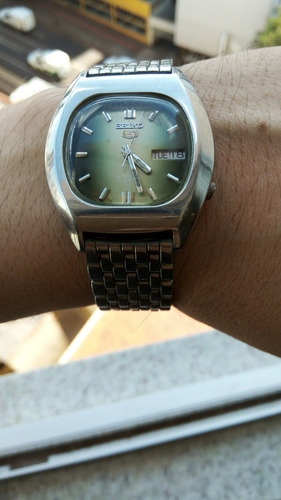 Magnífico Relógio Seiko 7009-5070 Automático Verde Metálico