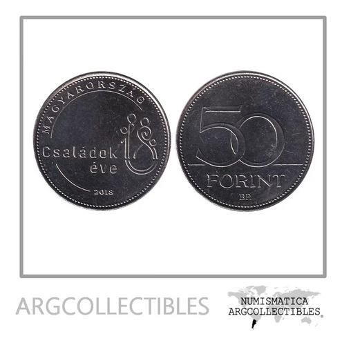 Hungria Moneda 50 Forint 2018 Niquel Año De La Familia Unc