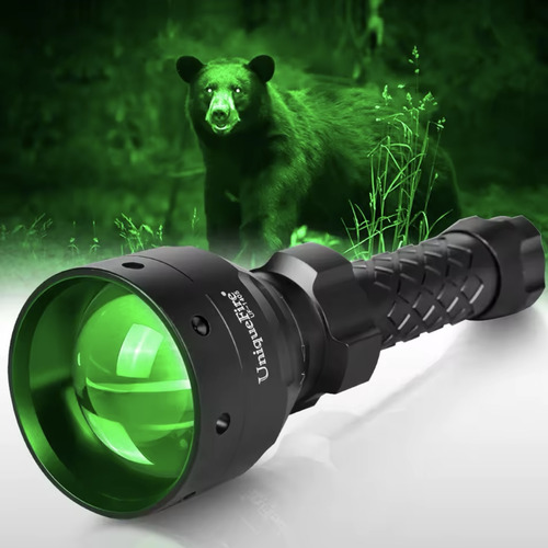 Lanterna Uniquefire Xpe Caça Luz Verde Aluminio 2000 Lumens